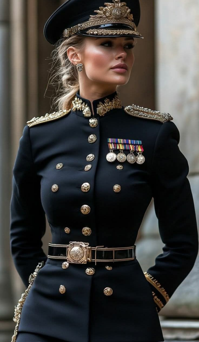 Army girl DP dark background