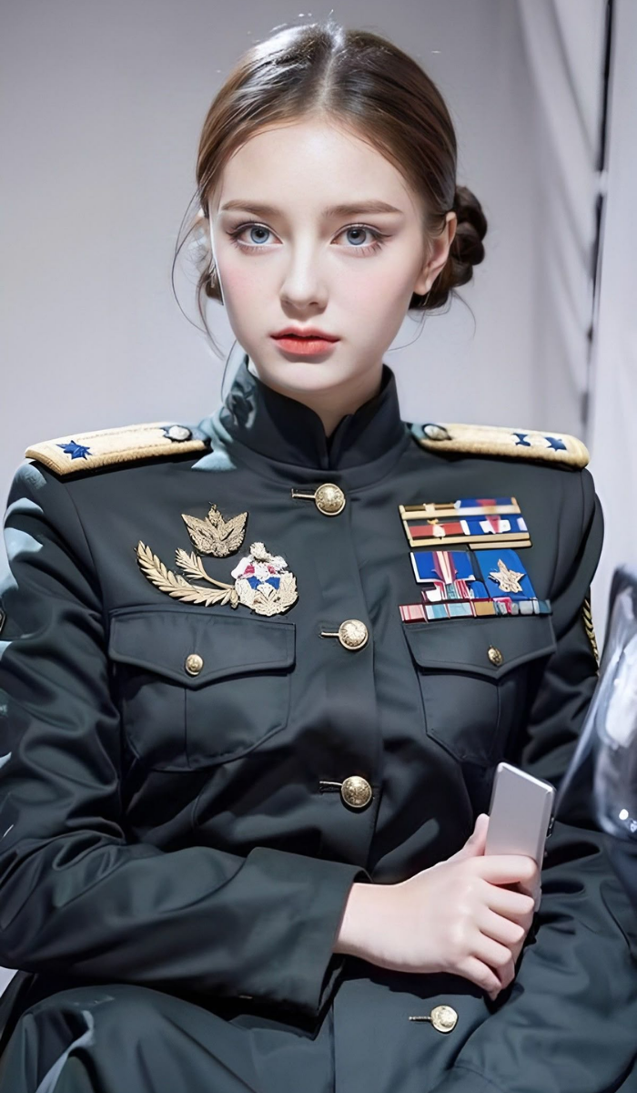 Army girl DP weapon pose