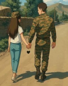 army couple love photo