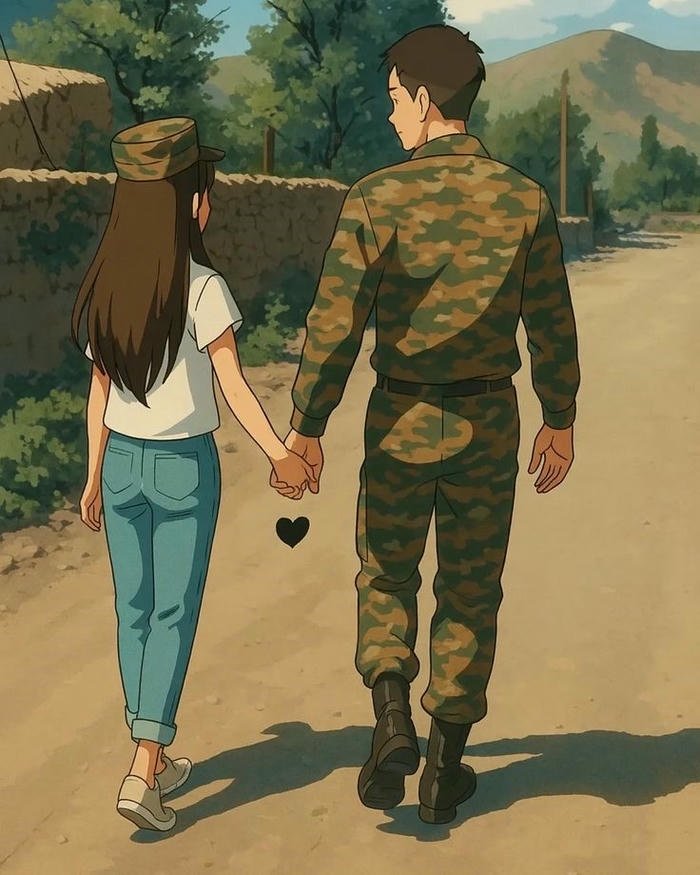 army couple love photo