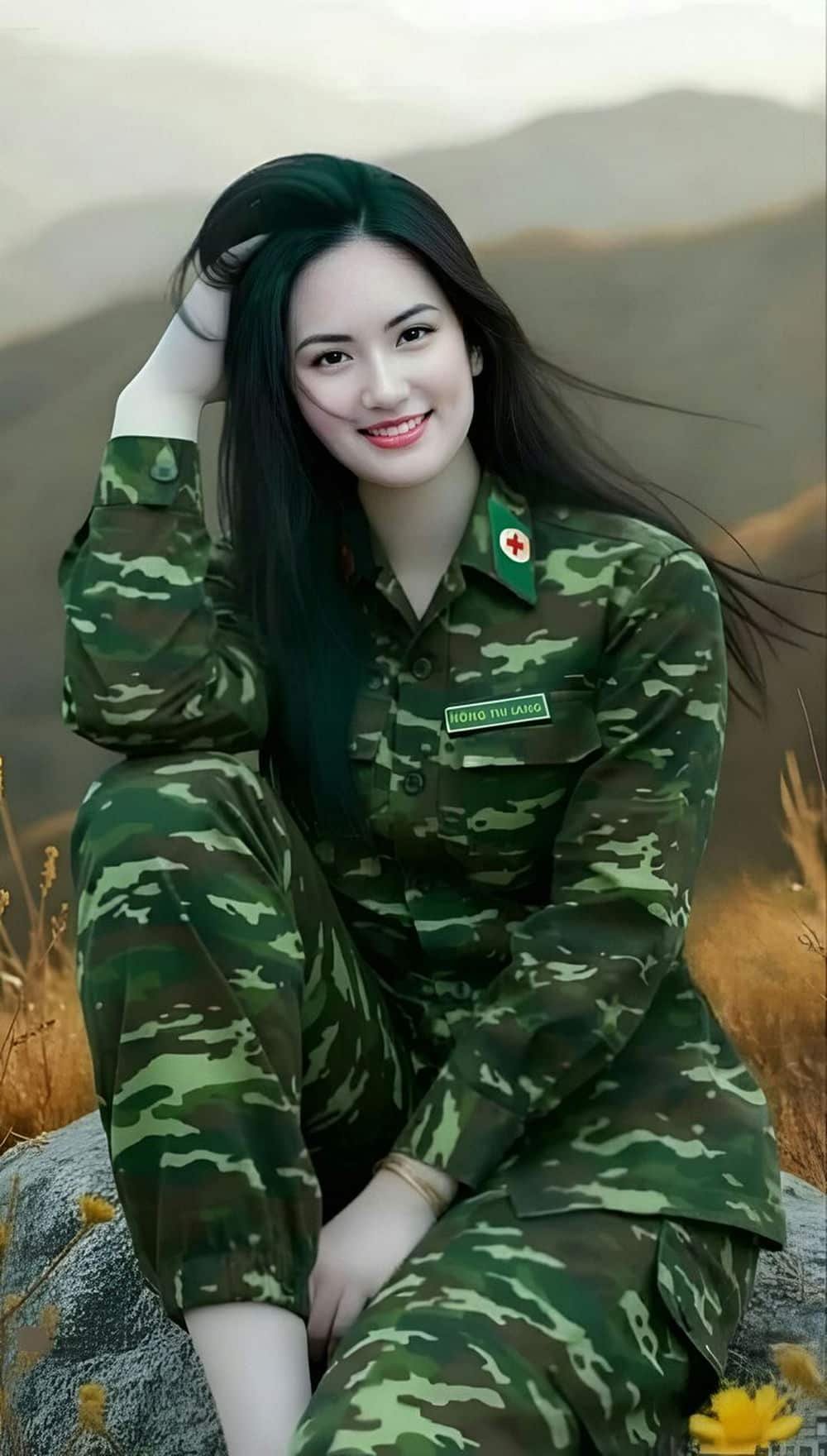 army girl dp portrait