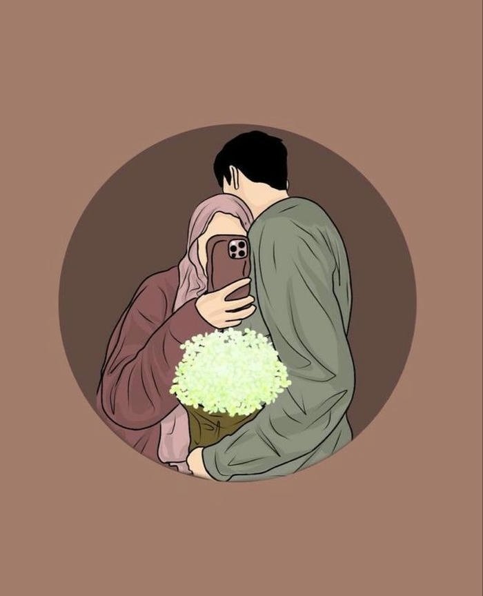 beautiful couple cartoon dp