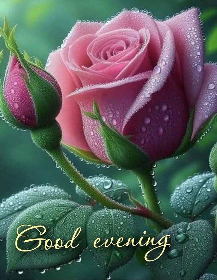 beautiful good night rose flower
