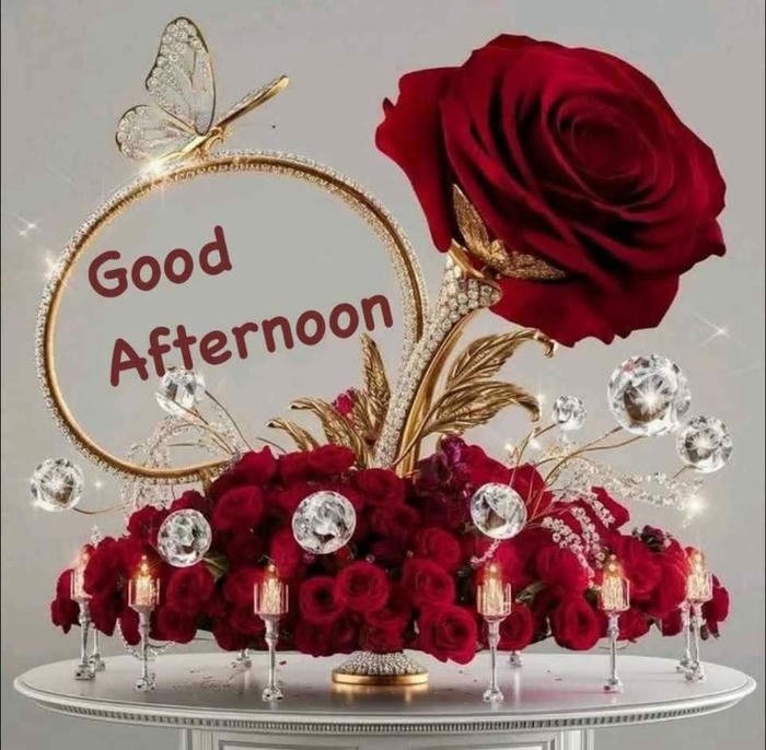 beautiful red rose good morning