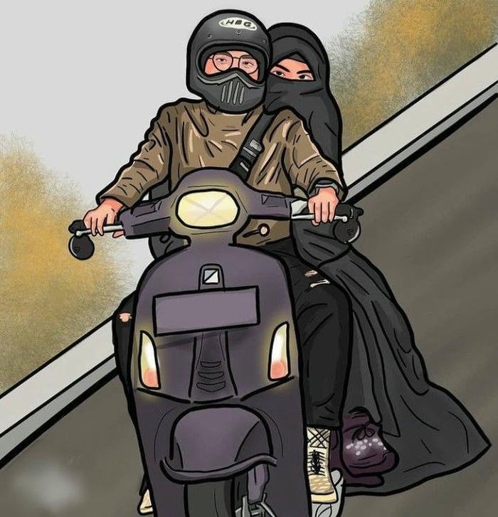 cartoon couple dp for instagram