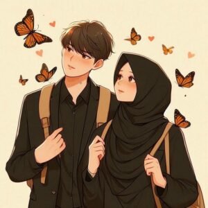cartoon couple dp pic