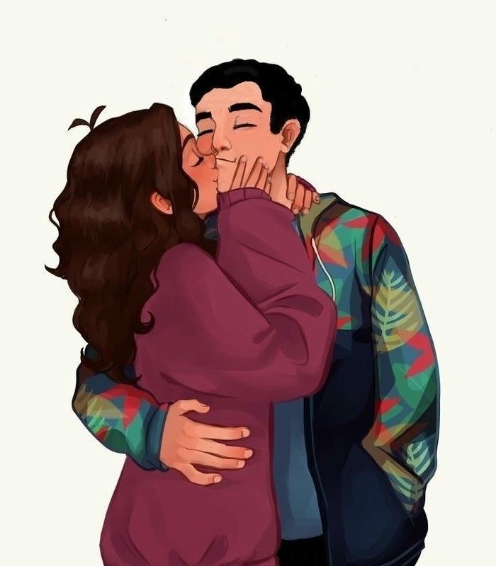 cartoon couple dpz