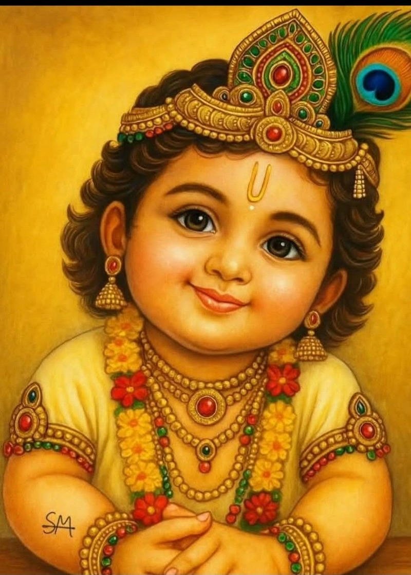 cartoon image of krishna