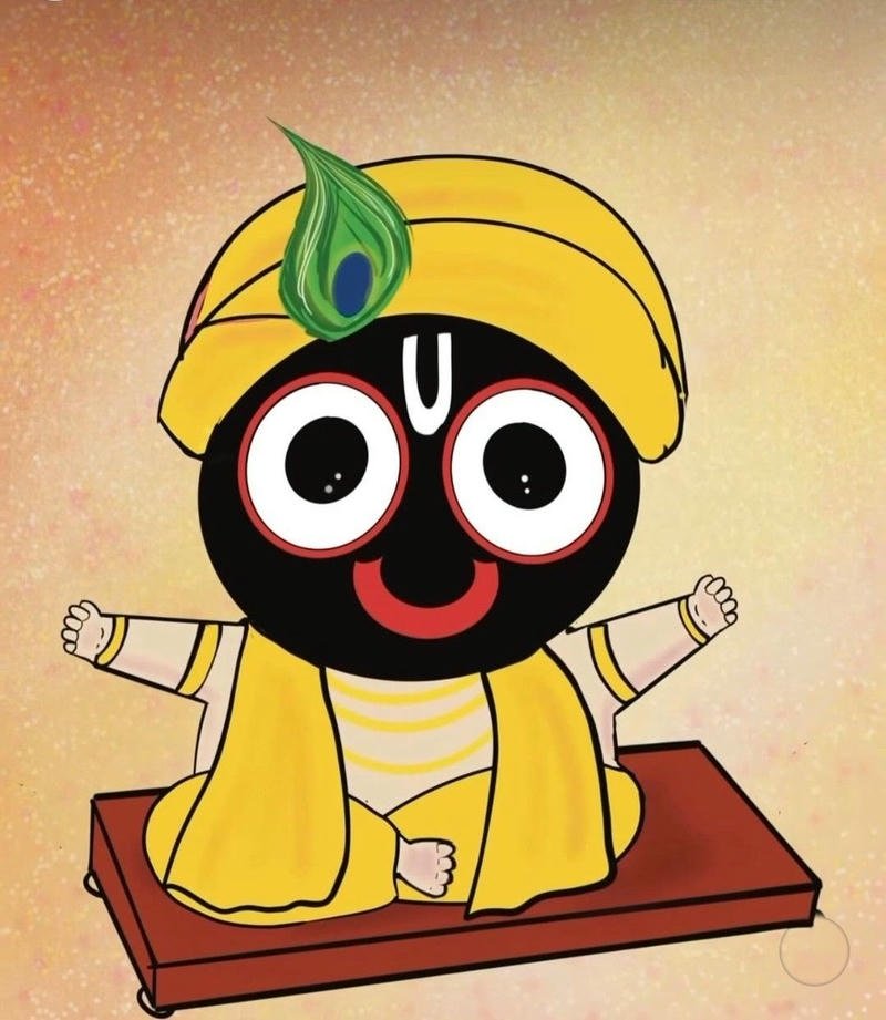 cartoon image of lord krishna