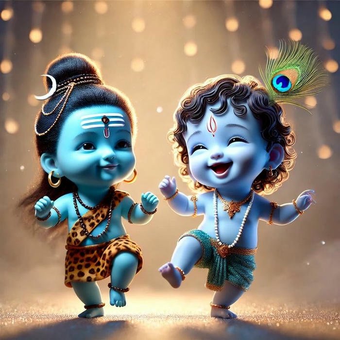 cartoon image of lord krishna