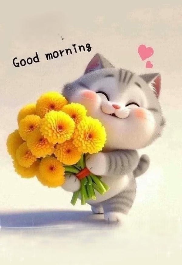 cat good morning images