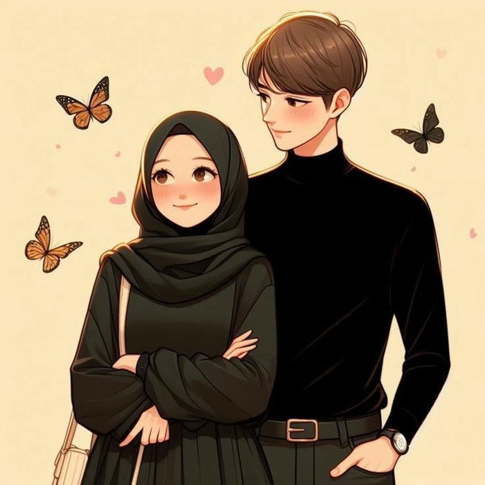 couple dp cat cute