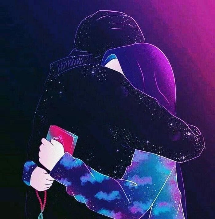creative couple hug dp