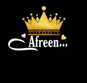 cute afreen name dp
