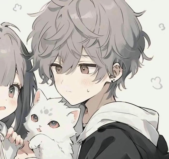 cute anime couple dp for whatsapp half half