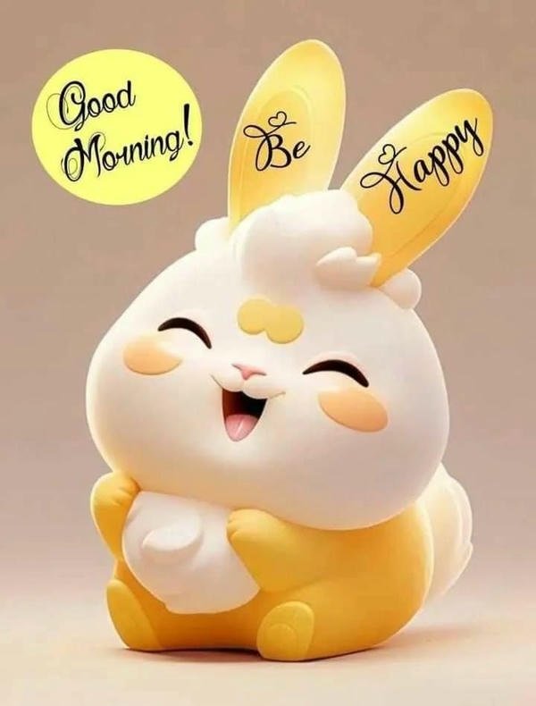 cute bunny good morning images