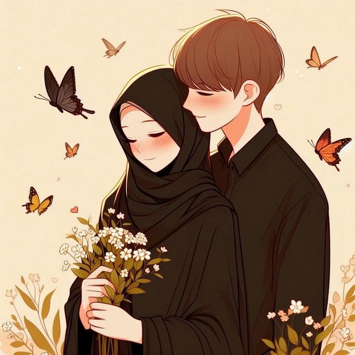 cute cartoon couple dp