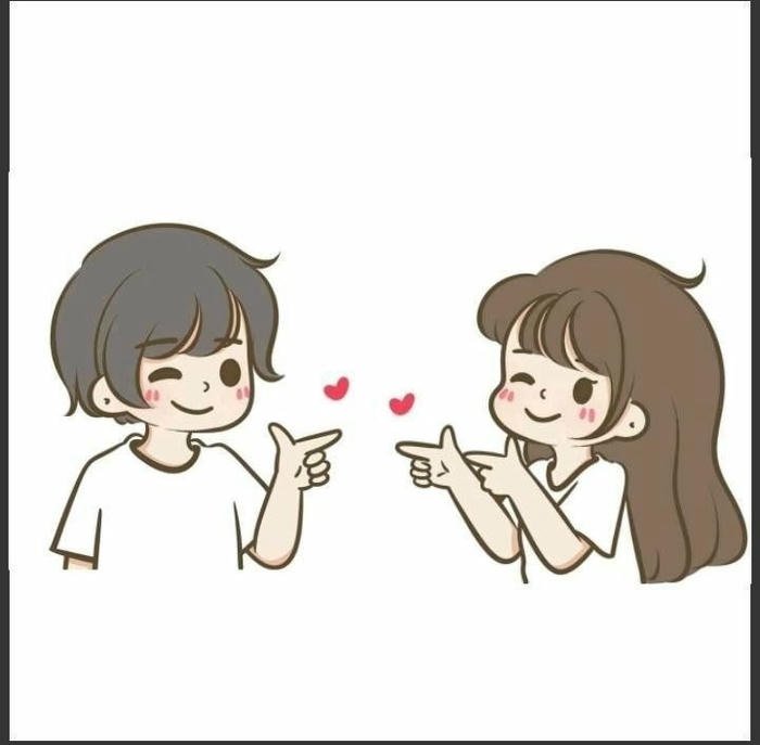 cute couple dp cartoon