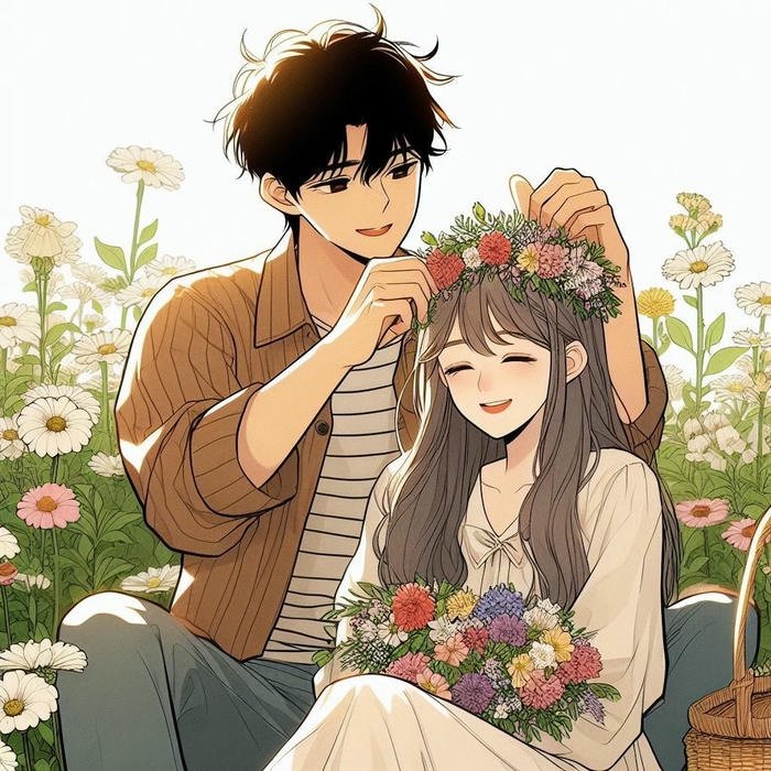 cute dp couple cartoon