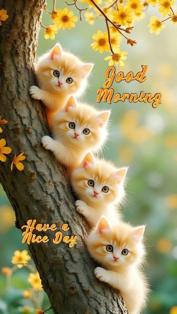 cute kitten good morning images