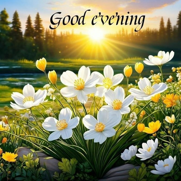 flower good evening images