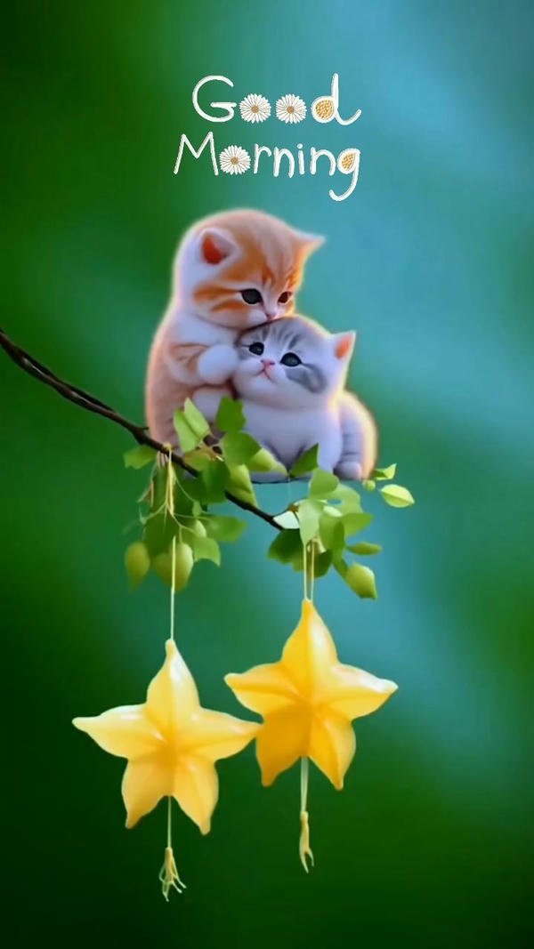free good morning cat images