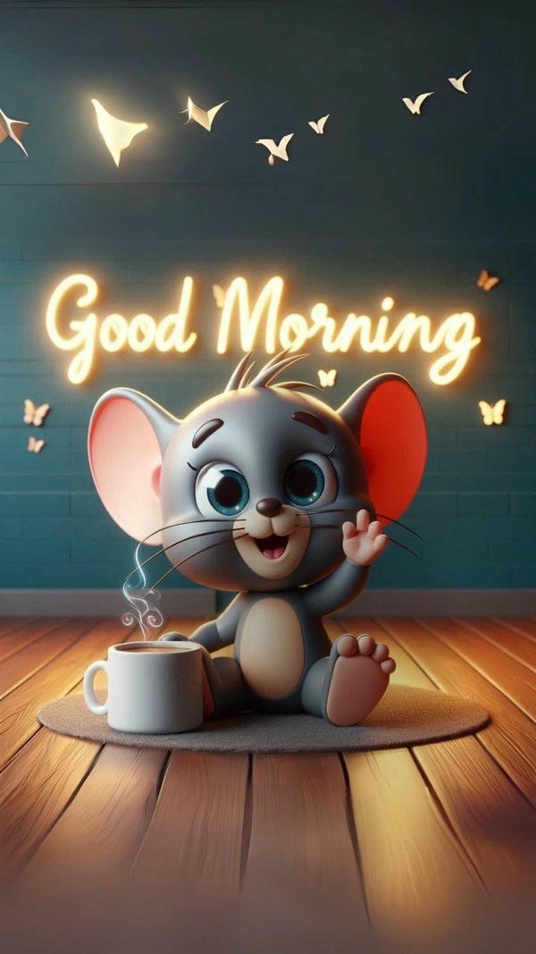 funny animal good morning pictures