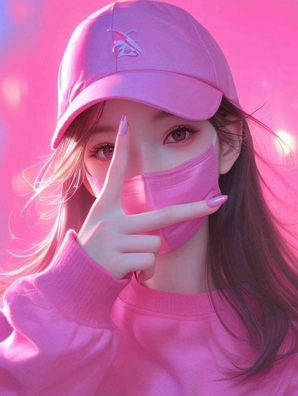 girl with cap in trendy outfit dp