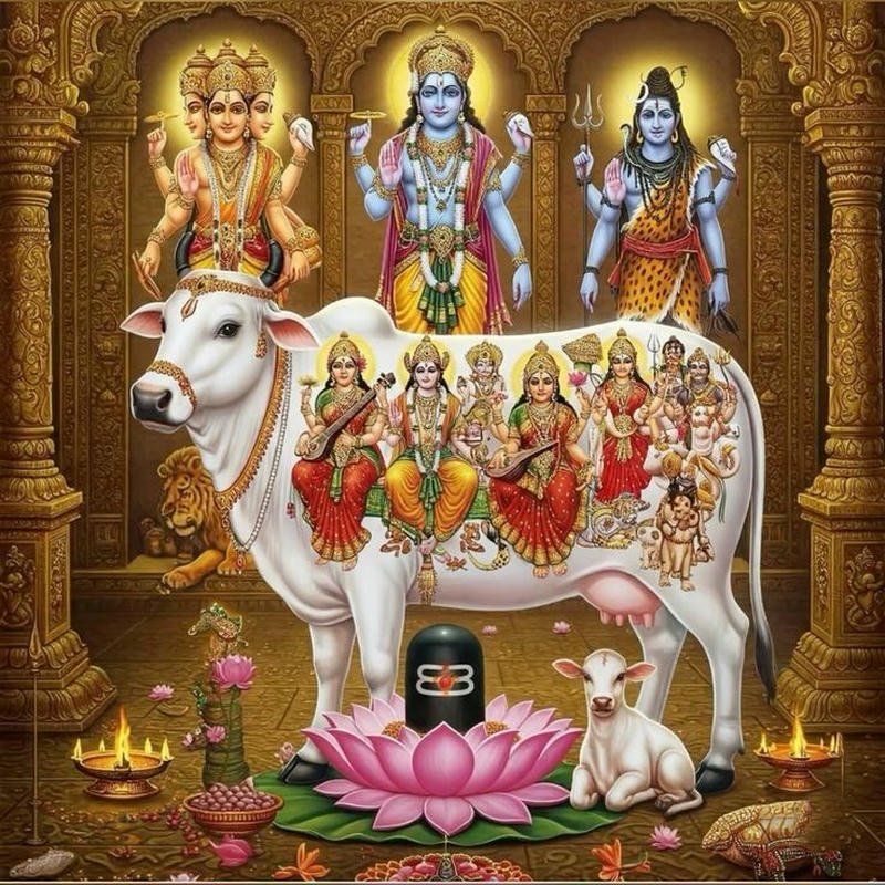 god with cow
