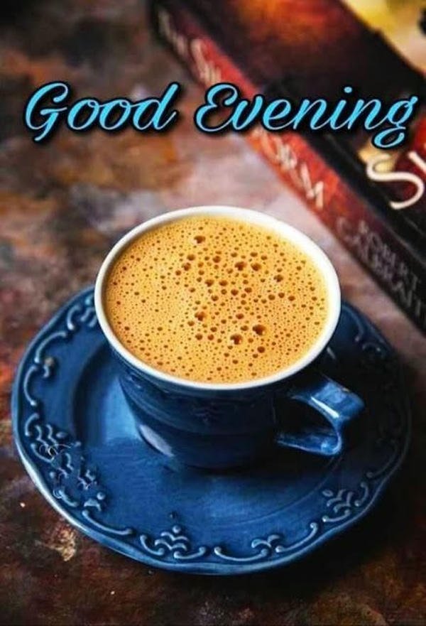 good evening coffee for social media