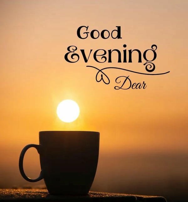 good evening coffee image with peaceful background