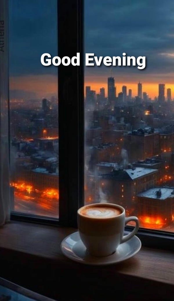 good evening coffee in a beautiful cup