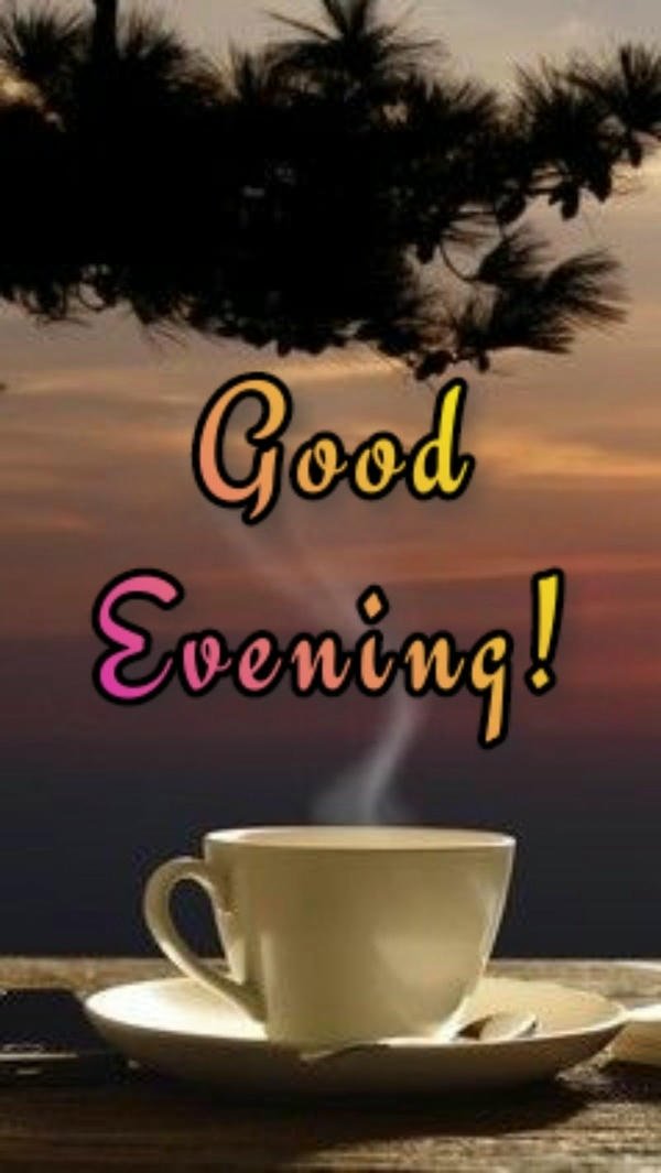 good evening coffee in the evening light