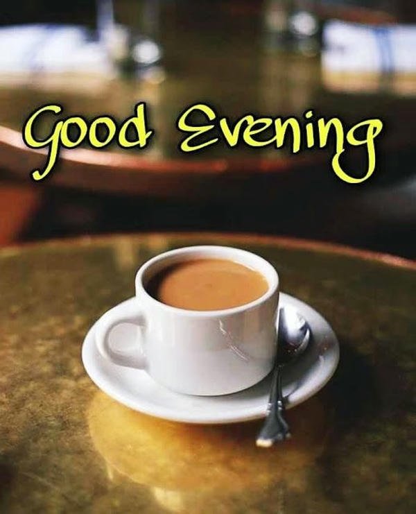 good evening coffee photo with cute cup