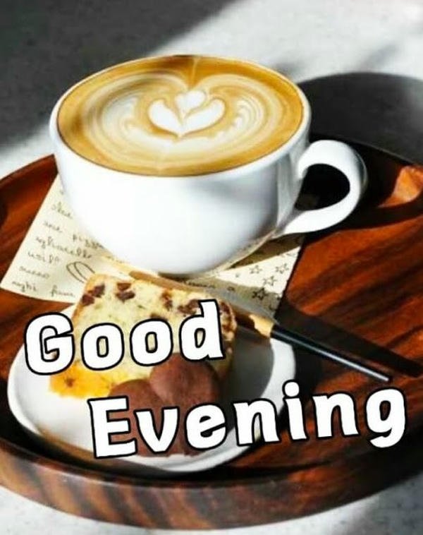 good evening coffee with nature background