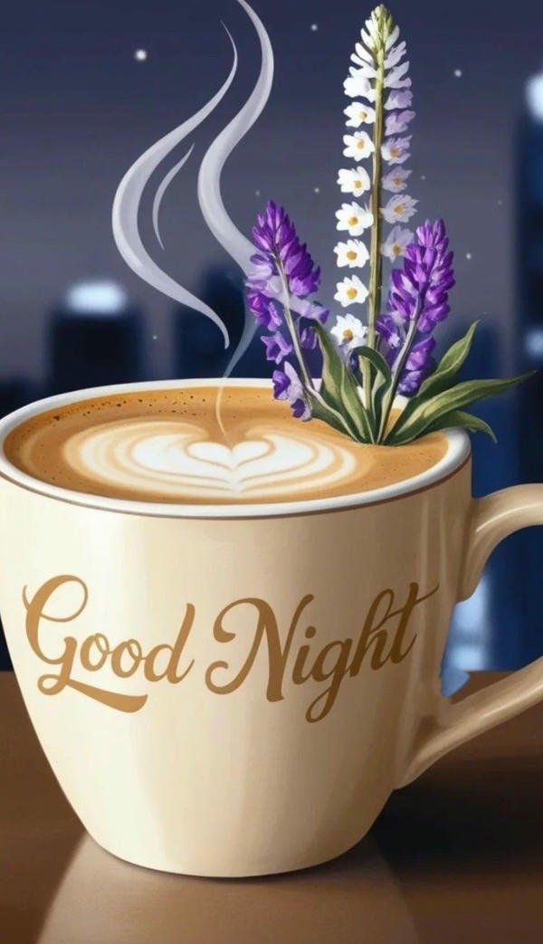 good evening coffee with soft lighting