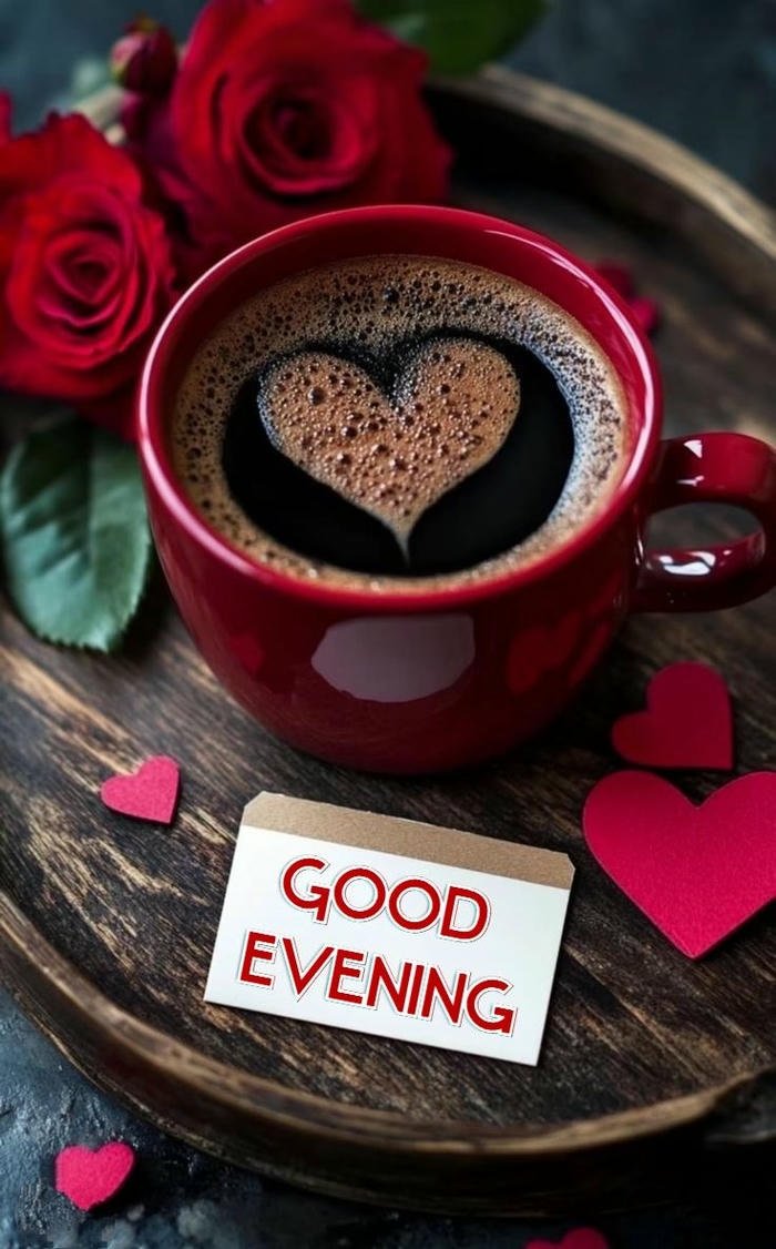 good evening images with cup of tea