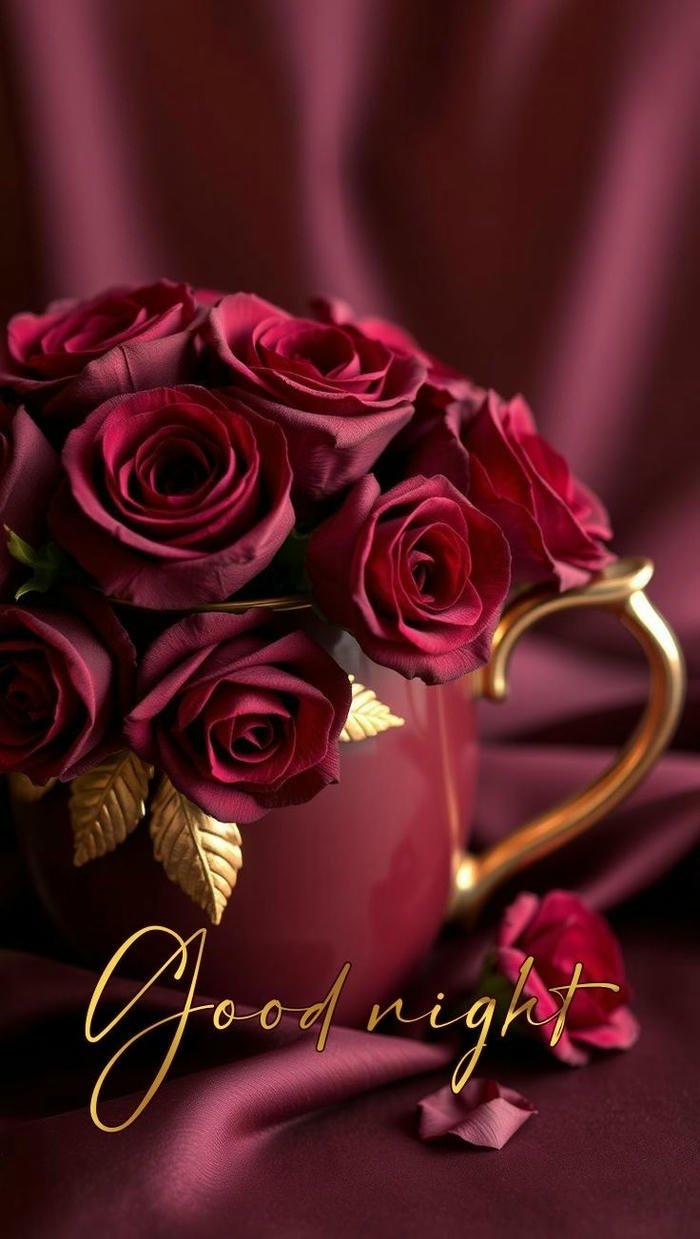 good evening red rose images