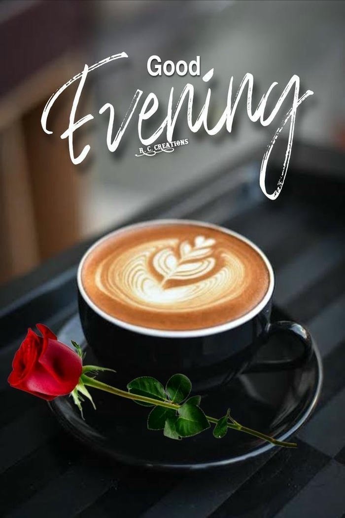 good evening tea and cookies image