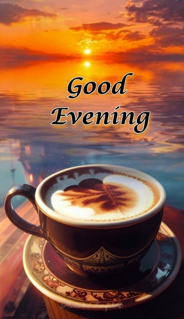 good evening tea photo for instagram