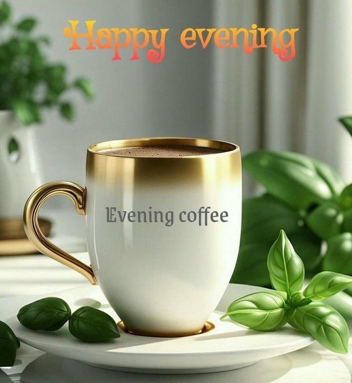 good evening tea photo with beautiful background