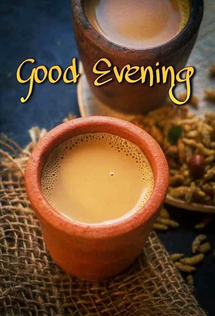 good evening tea photo with creative background