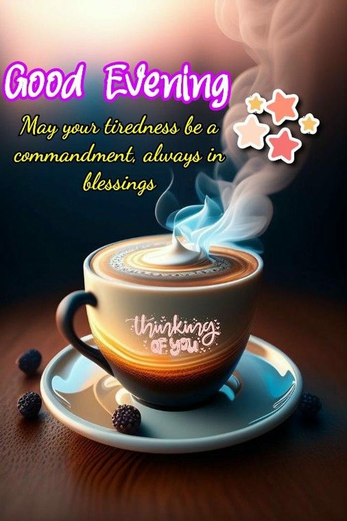 good evening tea photo with smile