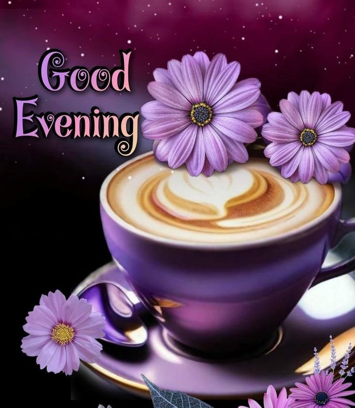 good evening tea with cozy background