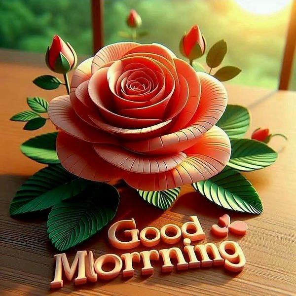 good morning 3d flower images