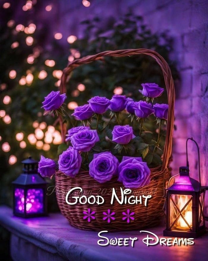 good night images with rose flowers