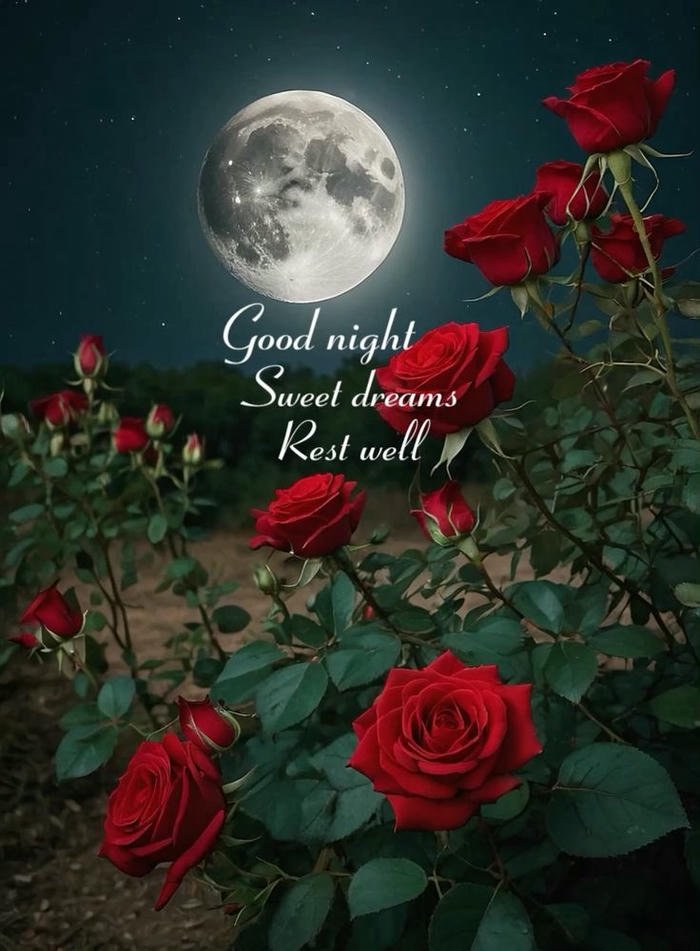 good night rose and candle