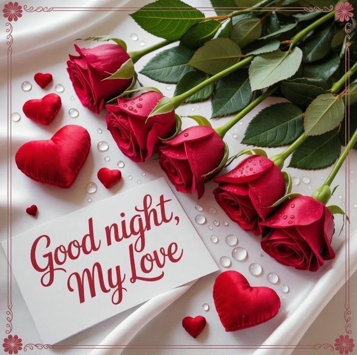 good night rose flower image