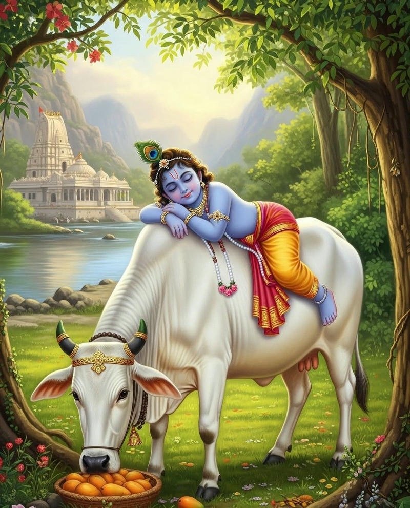 hindu god cow images