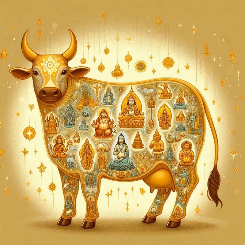 image of krishna with cow